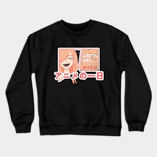 Happy day with anime - peachy Crewneck Sweatshirt